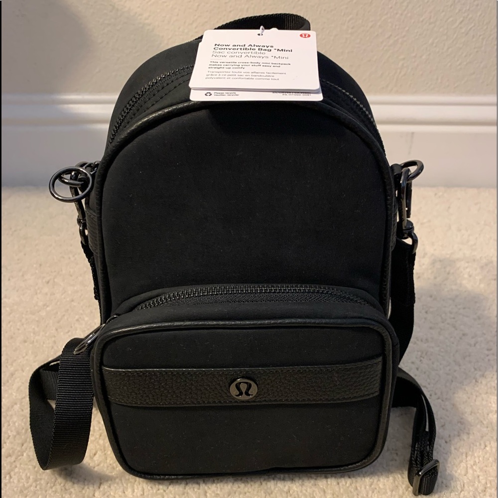LULULEMON Now and Always Convertible Bag MINI.  Crossbody mini backpack.